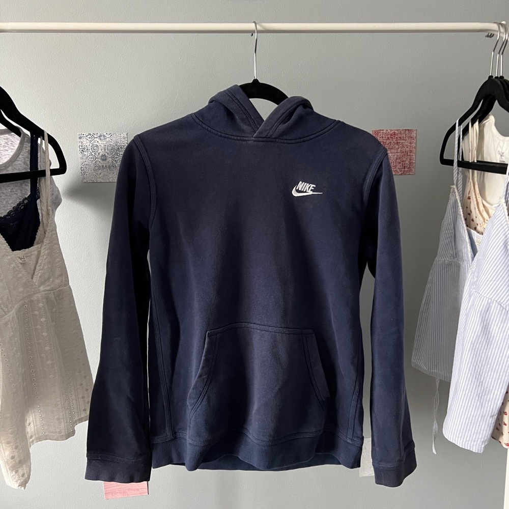 Boys navy Nike hoodie